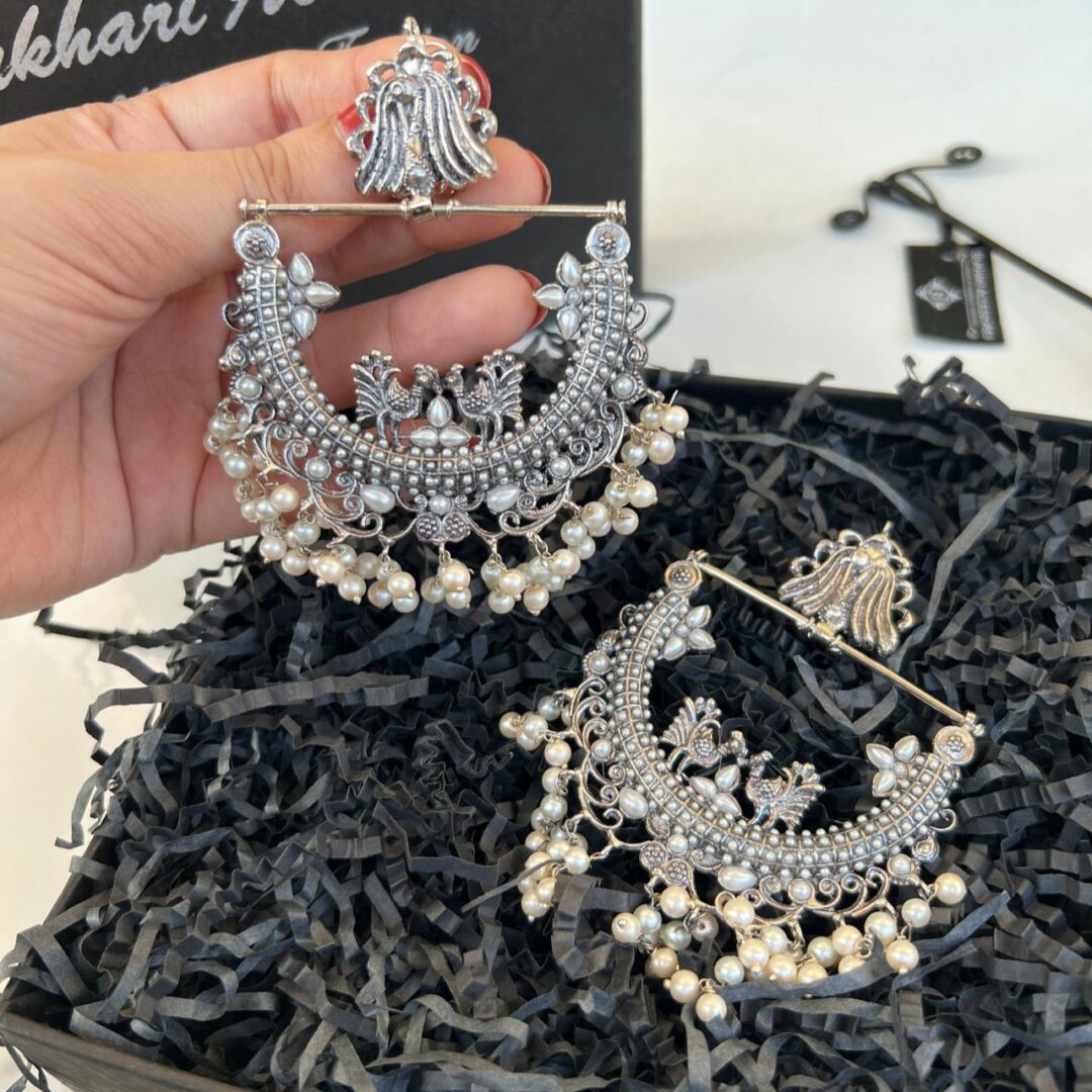 New Silver Chand Bali Style Earring For Girls & Woman